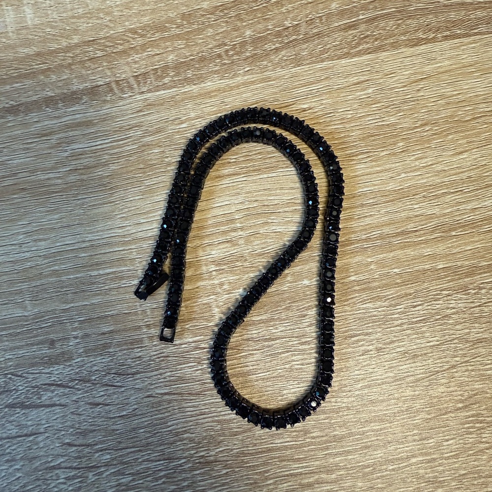 Elegant Black Beaded Necklace